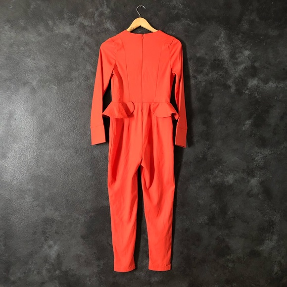 vintage tangerine longsleeve jumpsuit - Picture 2 of 6